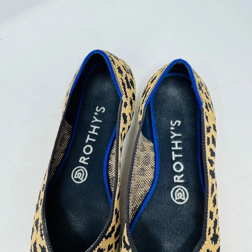 Rothys The Point Leopard‎ Print Flats Women's Shoes Size 7 Animal Print